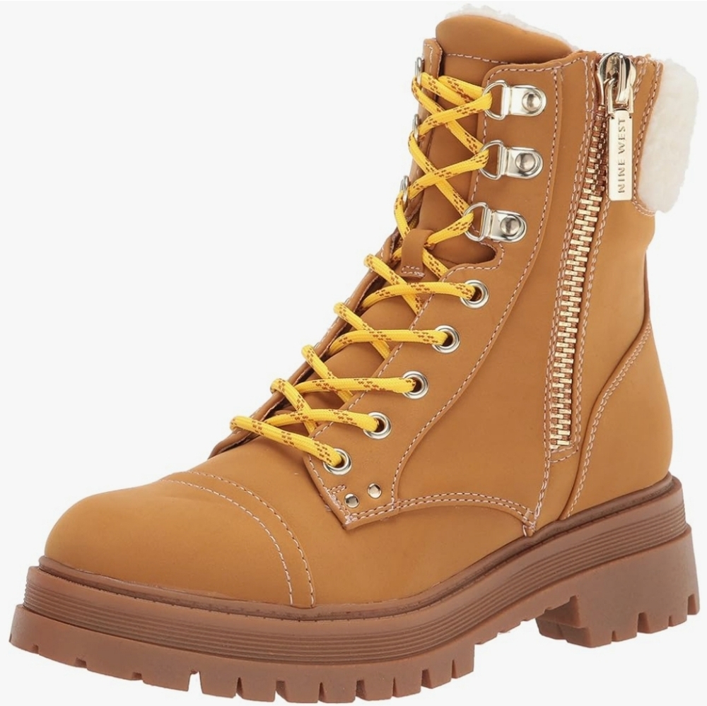 Nine West Women's Sherpa Pike Combat Ankle Boot, NWOB